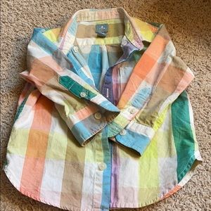 Baby GAP Multi Colored Button Down Shirt Sz:12-18m